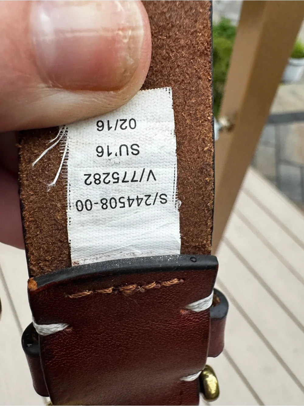 VINTAGE Banana Republic Leather Belt Tan Brass Cow Sz Med  775282 Mens Womens